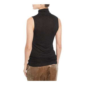 Brunello Cucinelli Metallic Turtleneck Sleeveless Top BRUNELLO Cucinelli