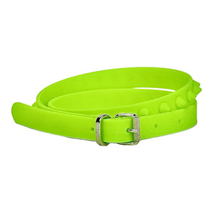 Christian Louboutin Loubi Spike Belt in Neon Yellow CHRISTIAN LOUBOUTIN