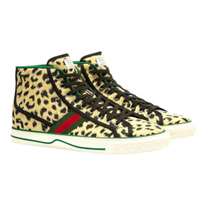 Gucci 1977 Leopard Print High Top Sneakers GUCCI