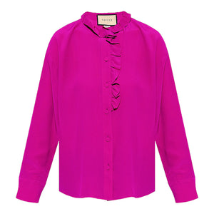 Gucci Dark Pink Silk Dress Shirt | Designer Clothing Shop Gucci Dark Pink Silk Dress Shirt | Designer Clothing Shop