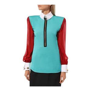 Gucci Detachable Collar Silk Faille Shirt - Designer Clothing Shop