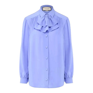 Gucci Detachable-Ruffle Silk Blouse - Designer Clothing Shop