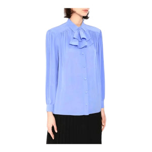 Gucci Detachable-Ruffle Silk Blouse - Designer Clothing Shop