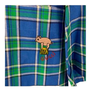 Gucci Embroidery Emblem Piggy Shirt - Designer Clothing Shop