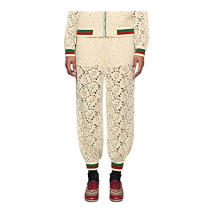 Gucci Flower Lace Jogging Pants - Designer Clothing Shop