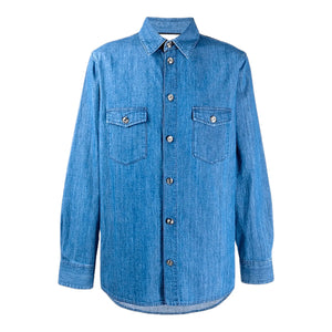 Gucci G Interlocking Button Denim Shirt GUCCI