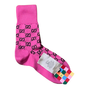 Gucci GG Print Cotton Socks - Designer Clothing Shop