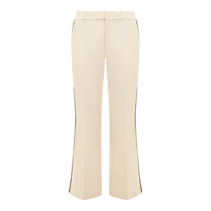 Gucci Grosgrain-Trimmed Bootcut Pants - Designer Clothing Shop