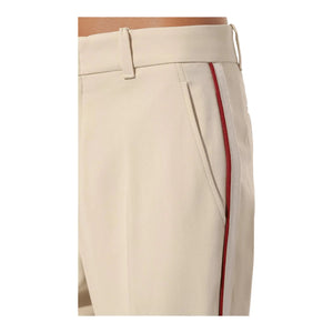 Gucci Grosgrain-Trimmed Bootcut Pants - Designer Clothing Shop