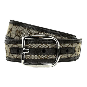 Gucci Guccissima Canvas Leather Belt - Designer Clothing Shop