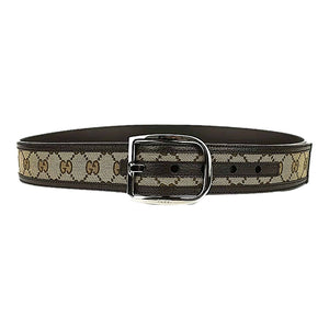 Gucci Guccissima Canvas Leather Belt - Designer Clothing Shop