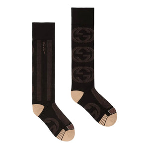 gucci dress socks Cotton blend with Interlocking G in white these socks feature the interlocking G motif Gucci Ankle Socks in Gray