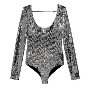 Gucci Metallic Effect Bodysuit - Designer Clothing Shop