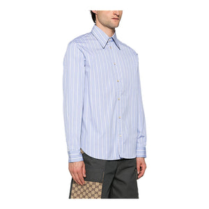 Gucci Pointed Collar Striped Shirt - Designer Clothing Shop