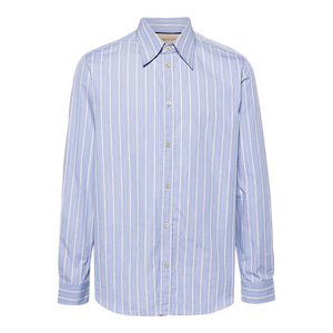 Gucci Pointed Collar Striped Shirt - Designer Clothing Shop