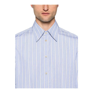 Gucci Pointed Collar Striped Shirt - Designer Clothing Shop