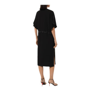 Gucci Satin-Trimmed Wrap Dress - Designer Clothing Shop