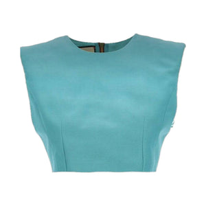 Gucci Shoulder-Pads Sleeveless Cropped Top - Designer Clothing Shop