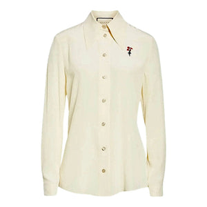 Gucci Silk Blouse With Embroidery Flower GUCCI