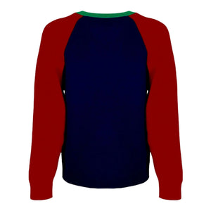 Gucci V-Neck Wool Sweater With Lyre Patch - Designer Clothing Shop