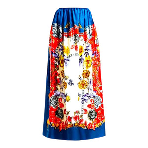 GUCCI Floral Print Silk Skirt - Designer Clothing Shop
