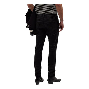 Saint Laurent Black Coated Skinny Jeans Saint Laurent