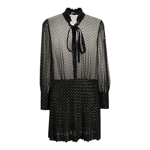 Saint Laurent Semi-Sheer Pleated Dress Saint Laurent