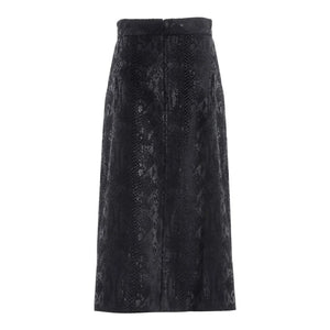 Saint Laurent Snake Skin Effect Skirt Saint Laurent