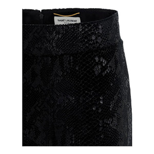 Saint Laurent Snake Skin Effect Skirt - Designer Clothing Shop