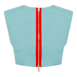 GUCCI Shoulder-Pads Sleeveless Cropped Top - Designer Clothing Shop