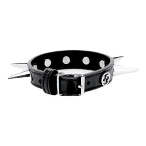 GUCCI Black Leather Stud Bracelet - Designer Clothing Shop
