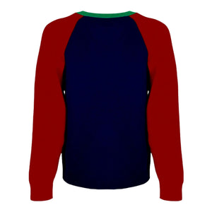 GUCCI V-Neck Wool Sweater With Lyre Patch