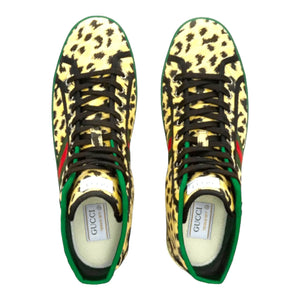 GUCCI 1977 leopard print  high top sneakers - Designer Clothing Shop