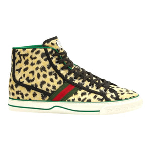 GUCCI 1977 leopard print  high top sneakers - Designer Clothing Shop