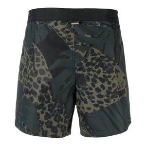 SAINT LAURENT leopard print swim shorts