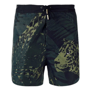 SAINT LAURENT leopard print swim shorts