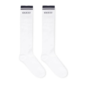 GUCCI Logo Stripe Socks - Designer Clothing Shop